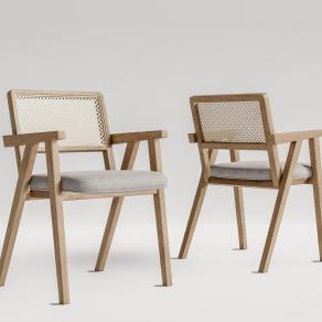 现代单椅 休闲椅 餐椅 藤编椅